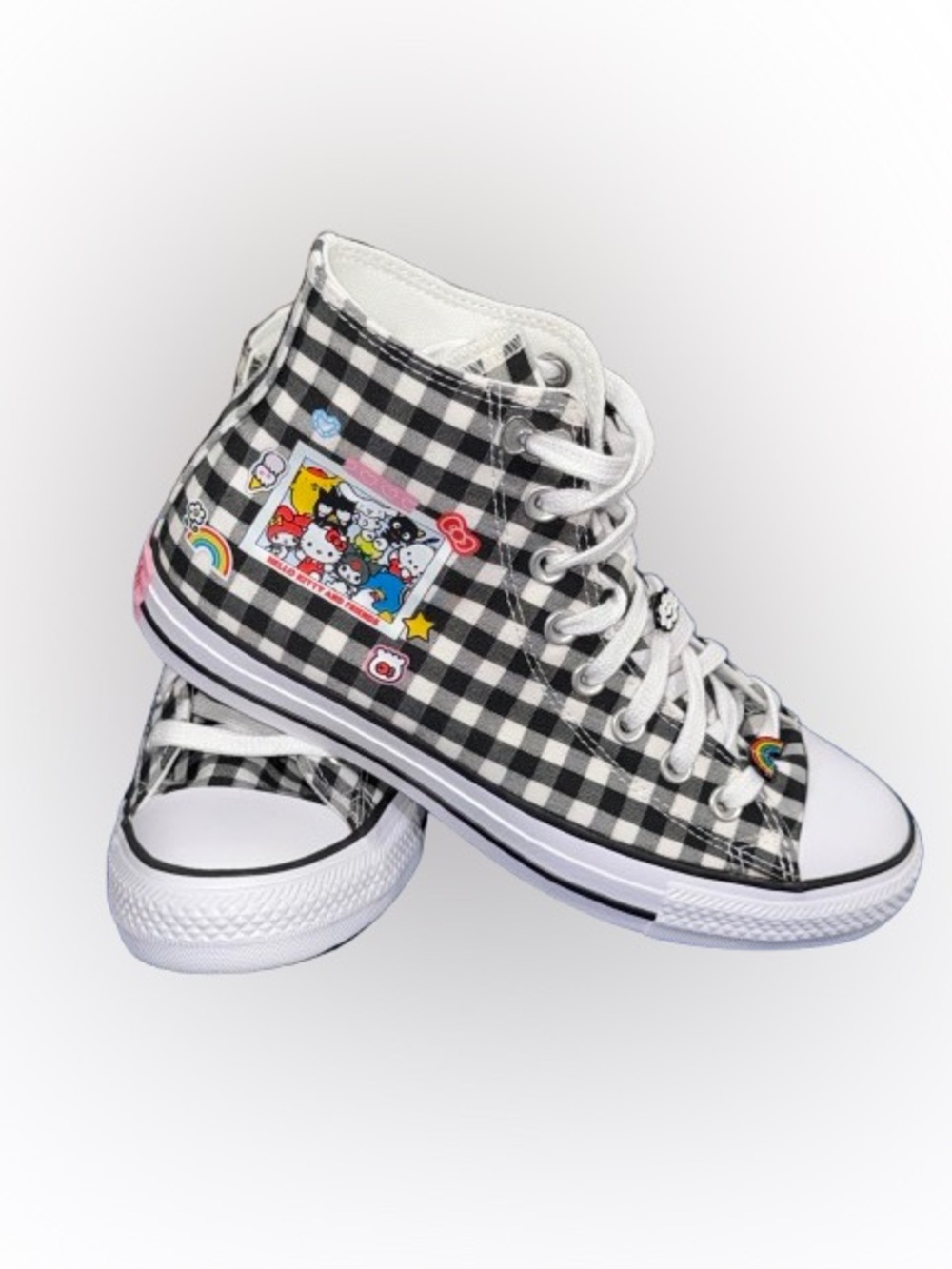 Converse x Hello Kitty & Friends Gingham High Top Sneakers Sanrio Kawaii